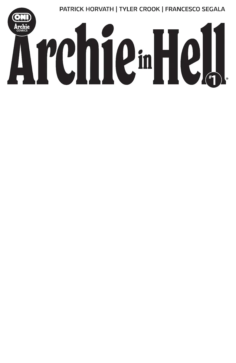 Archie in Hell #1 Cover E Blank Sketch Var cover