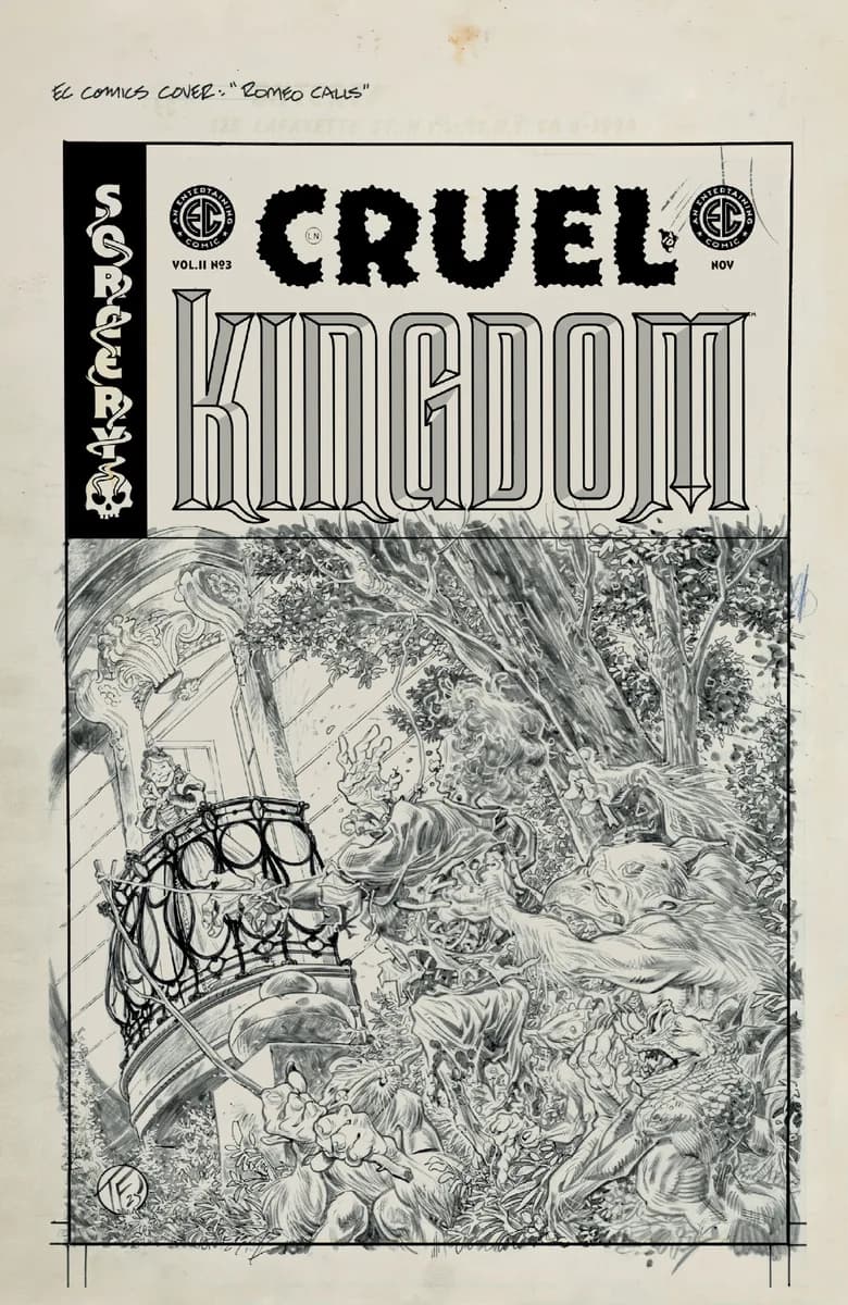 EC Cruel Kingdom 2 #3 Cover D Tom Fowler B&W Artists Edition 1:20 Var cover