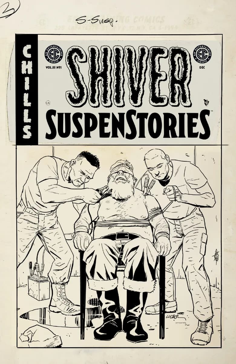 EC Shiver SuspenStories 3 #1 Cover D Steve Lieber B&W Artist Edition 1:20 Var cover