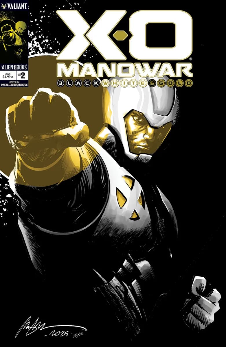 X-O Manowar: Black, White & Gold #2 Cover A (Albuquerque) cover