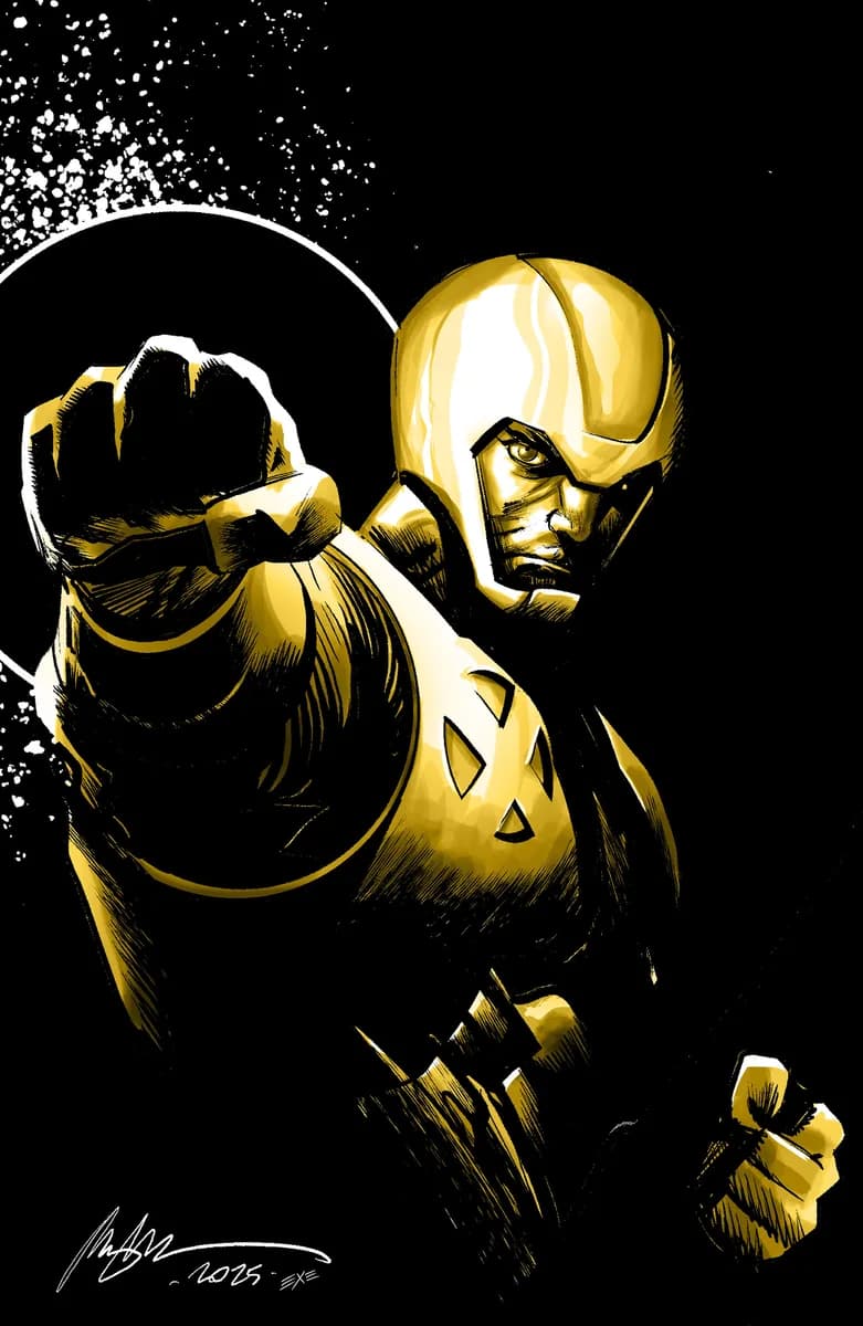 X-O Manowar: Black, White & Gold #2 Variant C (Albuquerque Full Art) cover
