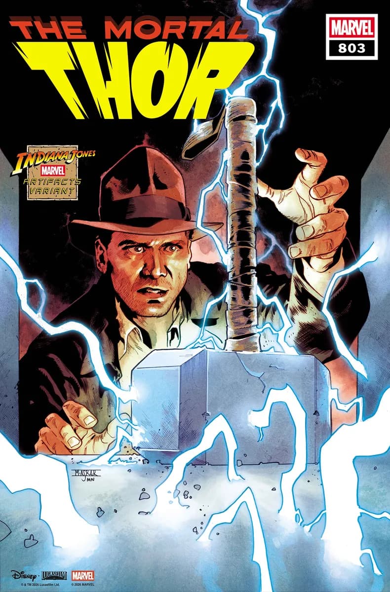 THOR #803 MAHMUD ASRAR INDIANA JONES MARVEL ARTIFACT VARIANT cover