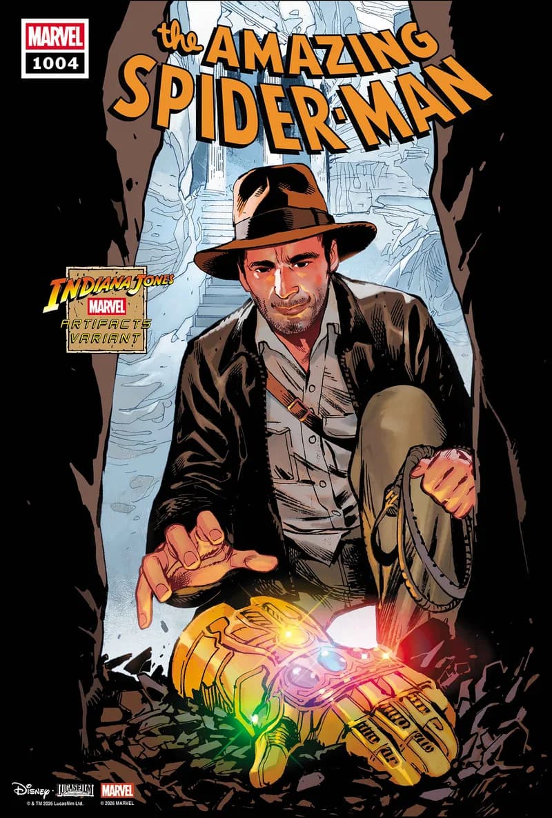 AMAZING SPIDER-MAN #1004 SARA PICHELLI INDIANA JONES MARVEL ARTIFACT VARIANT cover