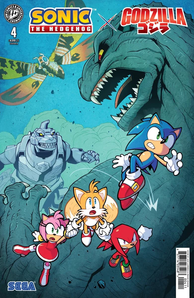 Sonic the Hedgehog x Godzilla #4 Cover A (Lawrence) cover