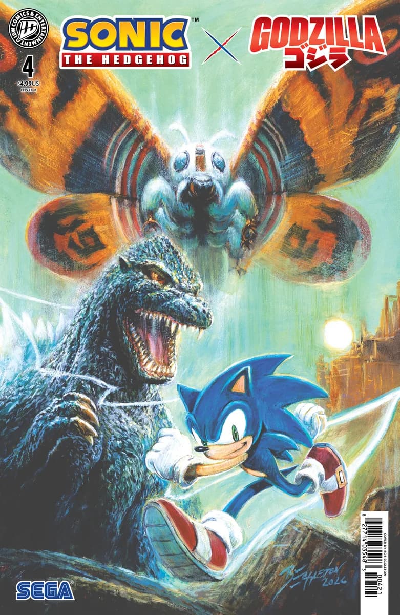 Sonic the Hedgehog x Godzilla #4 Variant B (Eggleton) cover