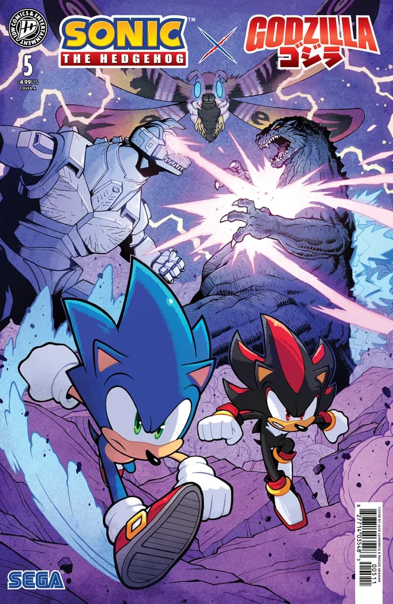Sonic the Hedgehog x Godzilla #5 Cover A (Lawrence) cover