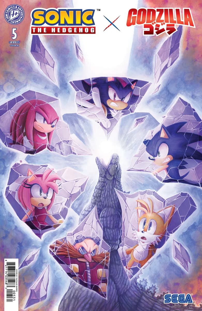 Sonic the Hedgehog x Godzilla #5 Variant RI (15) (Haines) cover