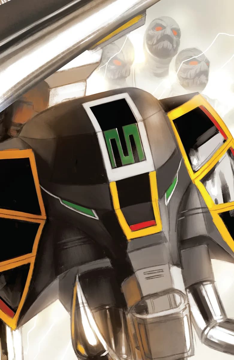 Mighty Morphin Power Rangers (2026) #6 C Megazord Card Stock Connecting Variant (Full Art, Mercado) cover