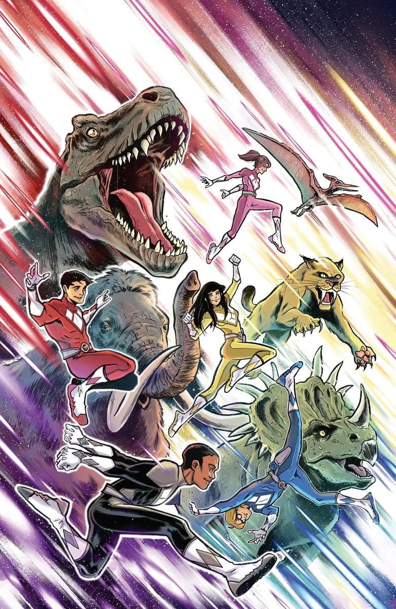 Mighty Morphin Power Rangers (2026) #6 E Foil Variant (Full Art, Foil, Di Gianfelice) cover