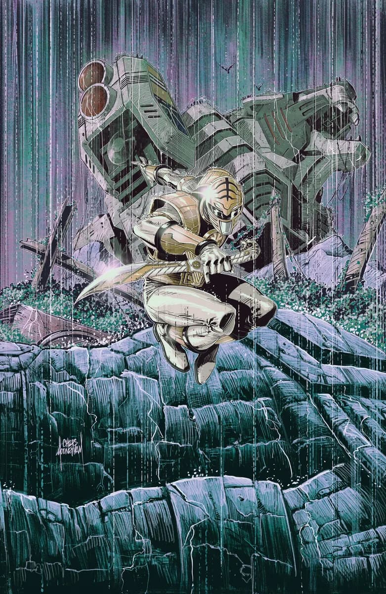 Power Rangers Green #4 C Tommy Oliver Card Stock Connecting Variant (Full Art, Mooneyham) cover