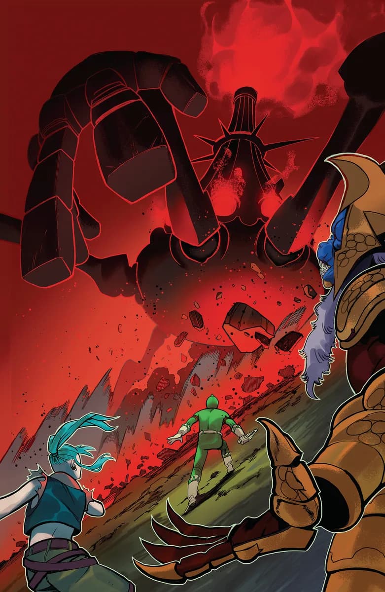 Power Rangers Green #4 H 1:50 INCV Variant (Full Art, Rivas) cover